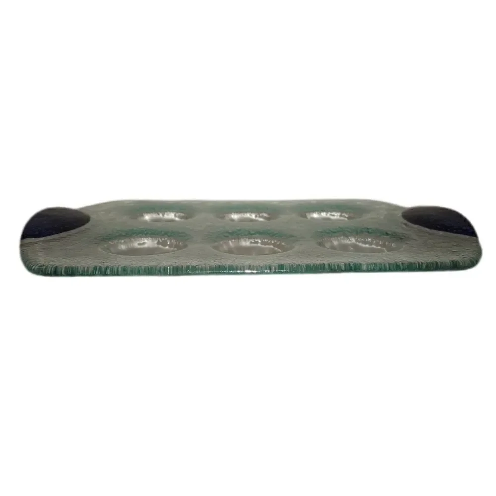 Dansk Spectra Cordial Glass Tray Only Replacement Piece Part Recycled Fused. Con
